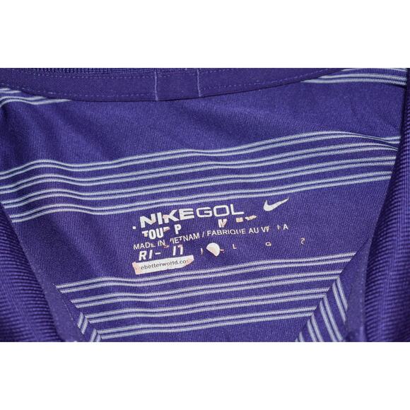 Nike Golf Polo Shirt Mens Size Large Tour Performance Dri-Fit Polyester Purple - Picture 3 of 6